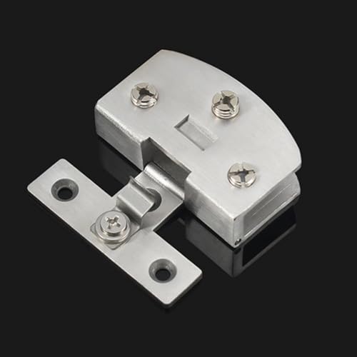 Drivstraw Glasscharnier aus 304 Edelstahl, für Wein und Vitrine, U-förmiges selbstsicherndes Design, 90 Grad fester Winkel, gummierter Griff, kompatibel mit (S)