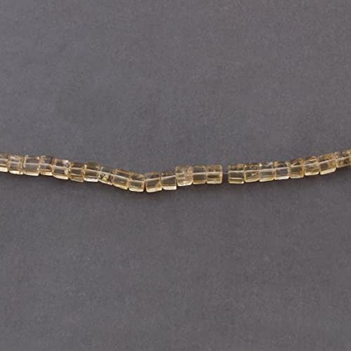 Citrine briolette de qualité supérieure en cubes lisses pour joaillerie artisanale