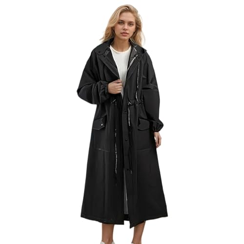 Lightweight EVA Raincoat for Women, Portable Waterproof Hooded Rain Poncho for Commuting, Dog Walking, Travel