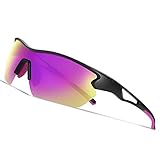 BEACOOL Polarized Sports Sunglasses for Men Women Youth Baseball Cycling Running Driving Fishing Golf Motorcycle TAC Glasses (Black Pink)