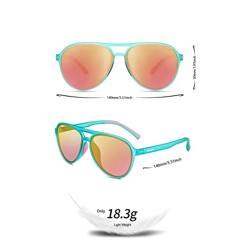 Image of Jefoo Polarized Aviator Sunglasses for Women Men Retro Trendy Sports Sunglasses for Outdoor UV400 Protection