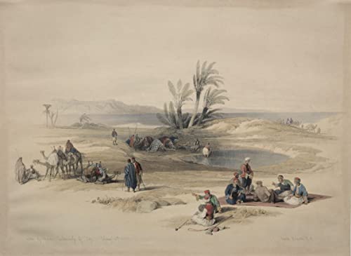 Impression Prints Toile Puits de Moïse David Roberts Peinture Murale Qualité Galerie