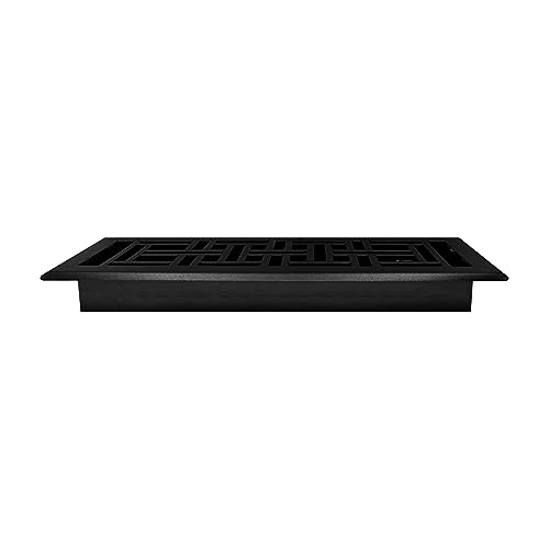 Decor Grates AJH412-BLK Oriental Floor Register, 4x12 Inches, Textured Black - Image 3