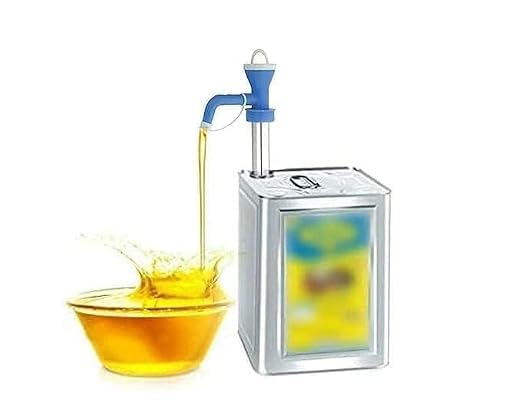 Stainless Steel Oil Pump Dispenser for 15 Kg Oil Tin | Manual Hand Press Oil Transfer Pump | Leak Proof Oil Extractor for Edible, Mustard & Refined Oils | Pack of 1-image-15