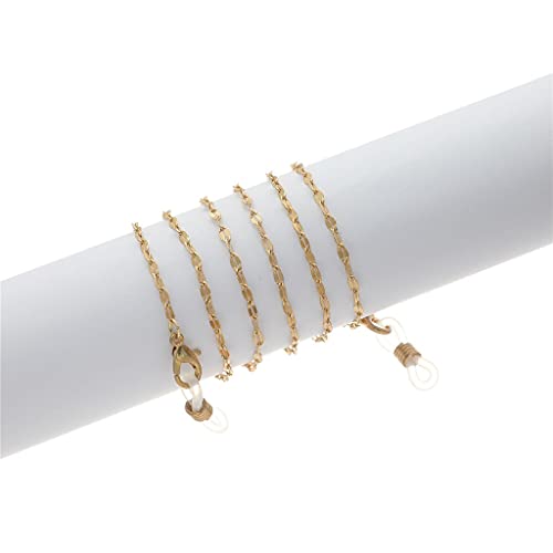 Brillenkette für Frauen Twisted Chain Lanyard Brillenband Sonnenbrillenschnüre Casual Brillenzubehör (Color : A, Size : Length-70CM)