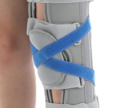 Kids Knee Leg Immobilizer Pediatric Knee Brace Support Child Knee Fixed Splint Leg Fracture Splint Leg Immobilizer/Knee Splint/Knee Brace (Large)