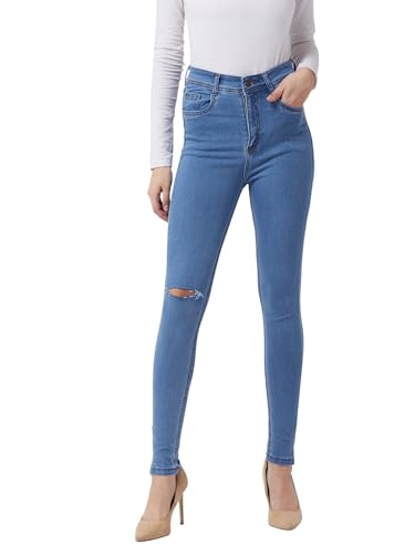 Image of Miss Chase Women's Skinny High Rise Cropped Stretchable Denim Jeans