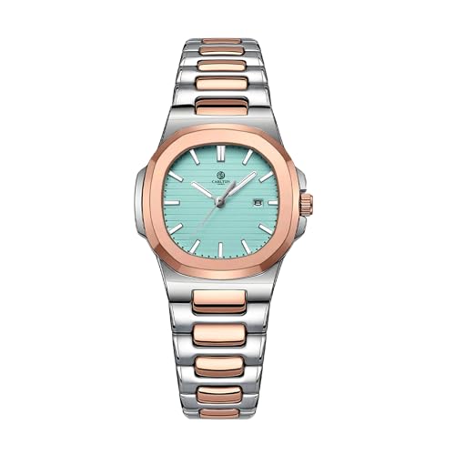 Image of Carlton London Grace Women Analog Watch, Round Dial, Stainless Steel Strap, Quartz Movement, Multi Color Strap, Date Display, 30M Water Resistant