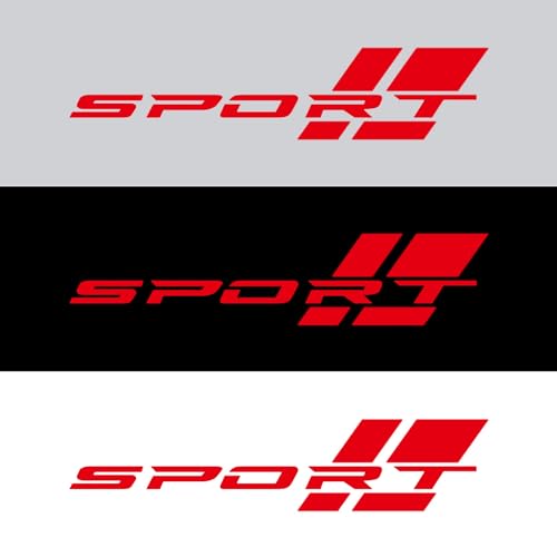 Image of Zhizhong Car Sport Decal,16 Inch Vinyl Sticker Fit for All Cars Side (2 Pcs Red)