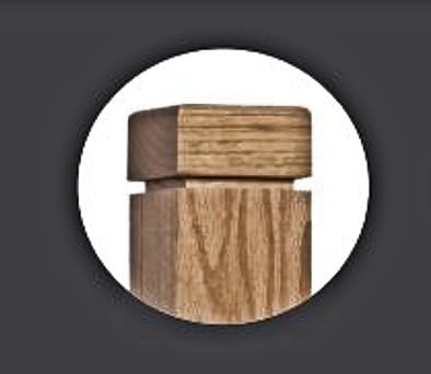4302-56-1 Red Oak 3-1/2-Inch x 56-Inch S4S Newel with Round Top and Groove