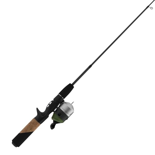Zebco 33 Micro Adventure Spincast Reel and Fishing Rod Combo 36-Inch Telescopic Rod Ultra-Light Power Moderate Action Silver/Green