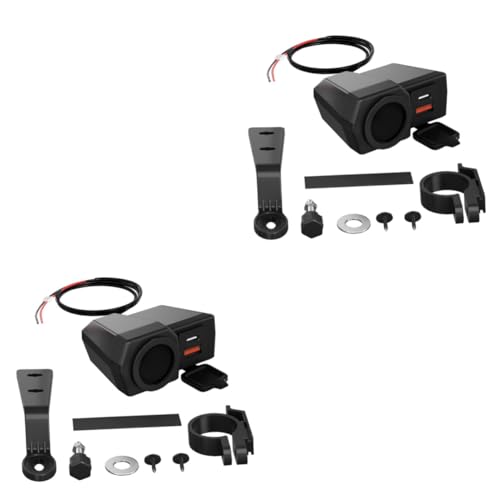 GLEAVI 2pcs Motorcycle Dual Ports Charger c for Phone Handlebar Adapter Practical Design