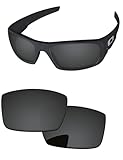 PapaViva Ersatzgläser für Oakley Kurbelwelle OO9239 60 mm Sonnenbrille, Einfarbig Schwarz, Crankshaft