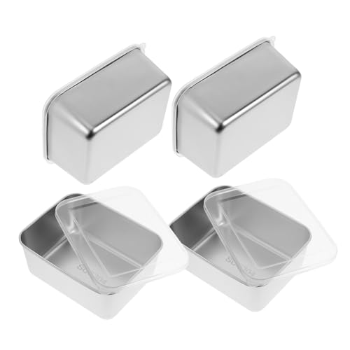 Alipis 4 piezas Contenedores Herméticos de Inoxidable para Alimentos Cajas Apilables para Almacenamiento Fresco Cocina y Frigorífico para Frutas Ensaladas y Comida Preparada