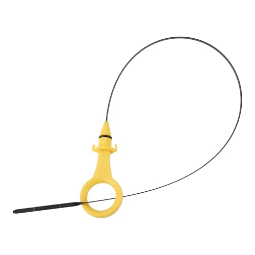 Motoforti Jauge de niveau d'huile de moteur Double trou indicateur pour Volkswagen Beetle 2.0L L4 - Essence 2012-2013 Plastique No.06K115611E Jaune