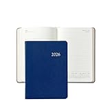 Graphic Image 2026 Weekly Notebook Planner Goatskin Leather (Royal)