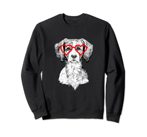 Brittany Spaniel Valentines Day Dog mom Dog Lover Sweatshirt