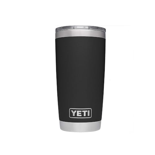YETI Rambler 20 oz Tumbler, Stainless Steel, Vacuum Insulated with MagSlider Lid, Black