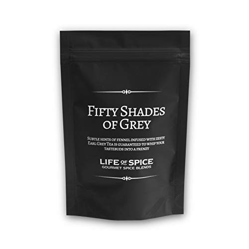 – Life of Spice Fifty Shades of Grey Spice Rub | All Purpose BBQ Rub for Meat, Fish and Veg | 38g Pack with Recipe Card | Rosemary Fennel and Earl Grey Tea | Zesty Barbecue Rub with Zing