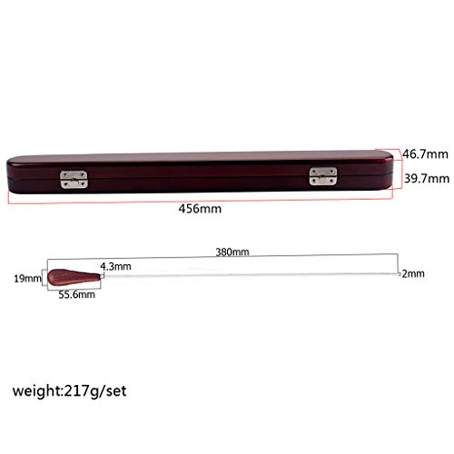 Alnicov Red Wood Dirigent Musik Baton Holzkistenetui mit Baton handgefertigten Musikteilen