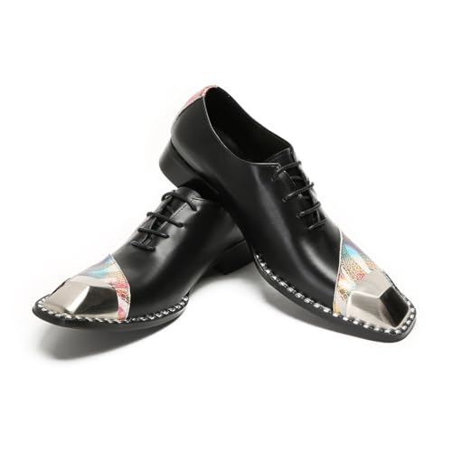 Mens Loafers Dress Shoes Slip On for Party Genuine Leather3