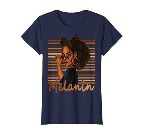 Mujer Melanin Queen Negro Afro Melanin Pride Negro Afro Dope Camiseta