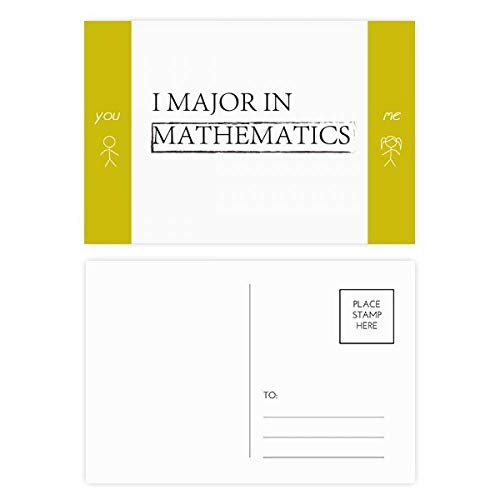 Carte postale citation I majeure mathématiques 20pcs merci multicolore