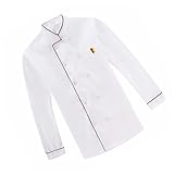 SHERCHPRY Rote Langärmelige Kochjacke Ölabweisend und Atmungsaktiv Unisex Lockere Pflegeleicht...