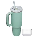 ONEUSTAR 40 oz Tumbler with Handle Stainless Steel Insulated Tumbler with Lid and Straws Double Wall
