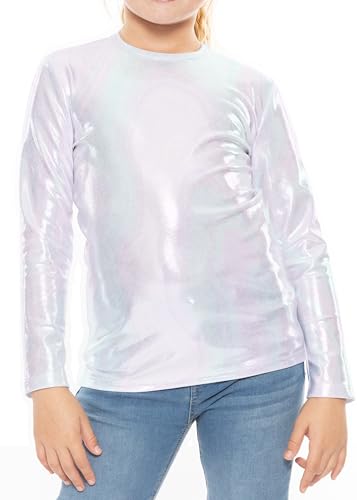 Image of Girls Long Sleeve Shirts | Soft Crew Neck Top | Short Sleeve | Long Sleeve Shirt Girls Size 2T - 16