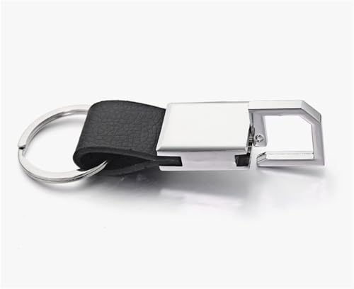 Porte-clés de voiture avec chaîne acier inoxydable au fini poli miroir - 4