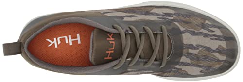 HUK Sapato masculino Mahi com cadarço e tração úmida e leve para pesca, Mossy Oak Bottom land, 12.5