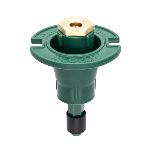 Orbit 54027 Plastic Pop-Up Flush Head Sprinkler with Brass Full Pattern Spray Nozzle