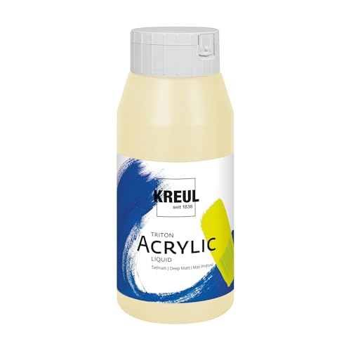 KREUL 17031 - Solo Goya Triton Peinture Acrylique Beige, Flacon de 750 ML, séchage Rapide et Mat, Peinture à Base d'eau, qualité Studio, Bon Pouvoir Couvrant et Bon rendement