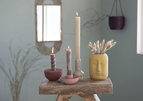 Bloomingville Marble Taper Candle Holder, 4.5", Beige #TOP3