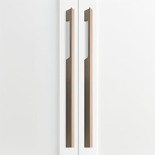 Image of Altroz Modern Handle for Wardrobe /Cabinet Handle /Pull Handle for Wardrobe /Cupboard Handle (600mm Hole to Hole) Aluminum - White Pearl /G.Brown (Pack of 1)-| 3 Years Warranty |