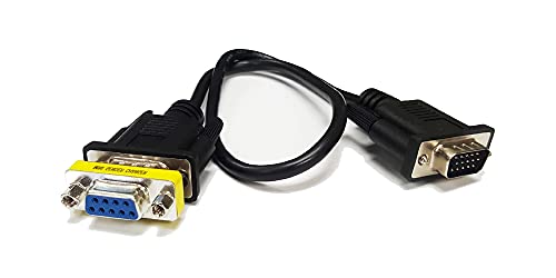 AllAboutAdapters D-sub 9-Pin RGB Female to HD15 VGA Male Adapter Cable - 18" Long