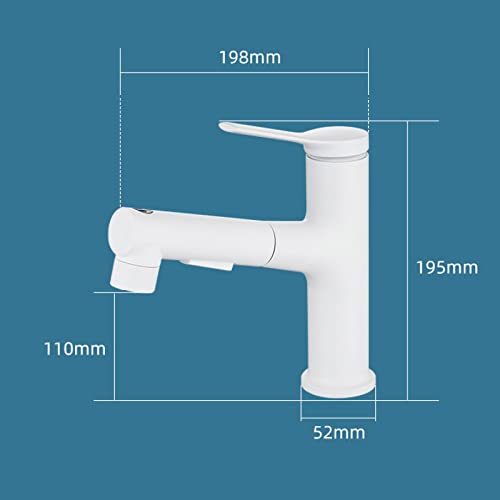 Robinet de lavabo rétractable multifonction doté de trois jets d'eau réglables - 5