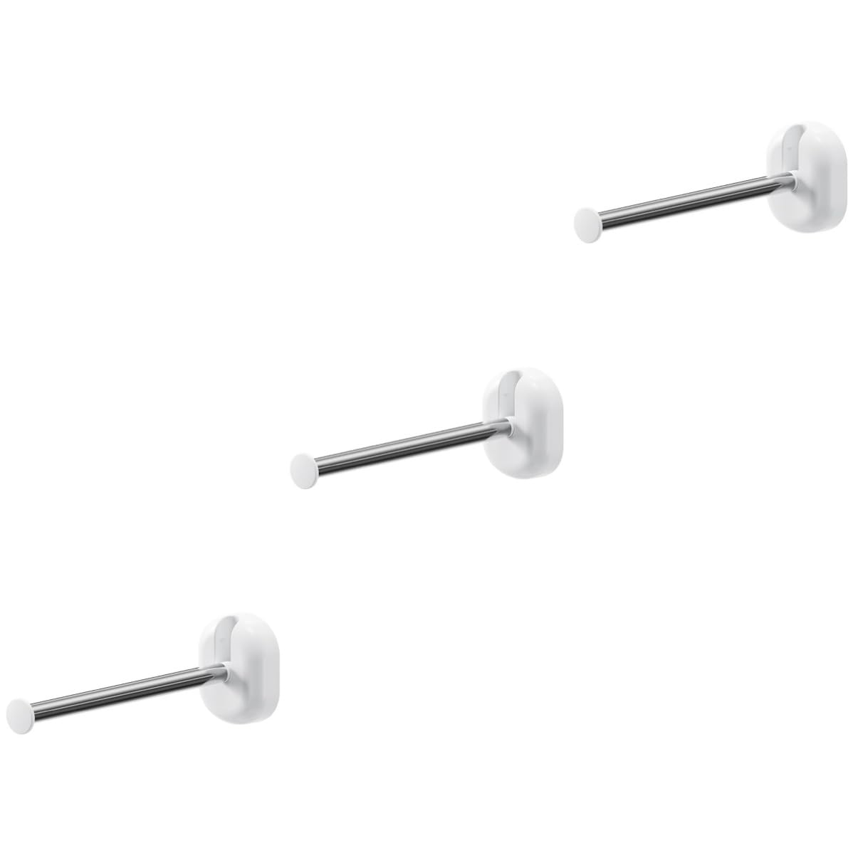 HOOTNEE 3pcs Wall Mounted Hanger Holder Adhesive Hanger Organizer No Punch Installation for Closet Laundry Room Strong Bearing Capacity Practical Design