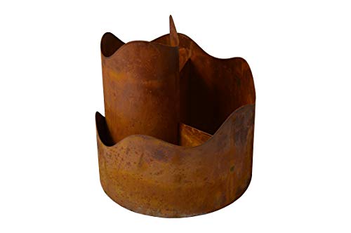 Preisvergleich Produktbild Dio 1er Toscana Kräuterspirale Kräuterschnecke Kräuterbeet Kräuterturm groß BxHxL ca.30x30x30cm Edelrost Metall Pflanzspirale Gartendekoration Spirale Blumenpyramide