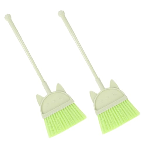 Unomor Small Broom and Dustpan Set for Boys and Girls: Mini Hand Broom for Toddlers Child Size Broom Boys and Girls Cleaning Set Indoor Outdoor Use Green