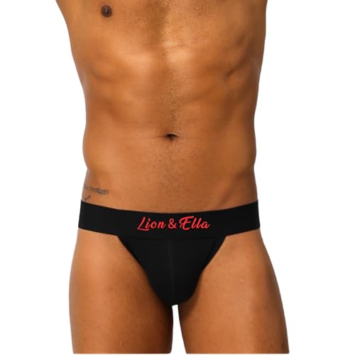 Custom Mens Elastic Thong, Personalized Seamless ＆ Stylish Cotton Stretch Panties, Comfortable ＆ Soft G-String2