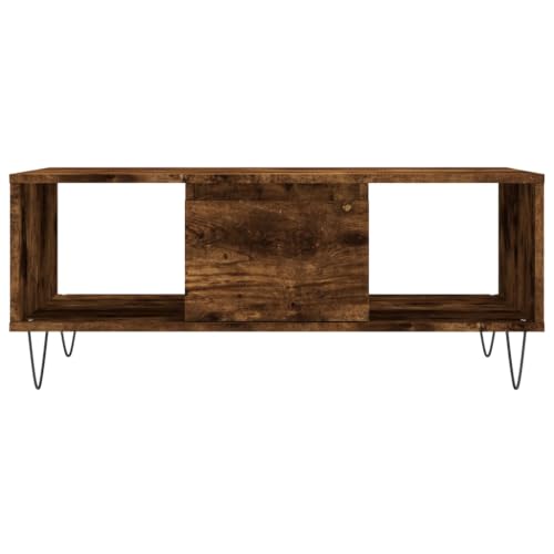 Table basse chêne fumé avec tiroir meuble de salon moderne - 6