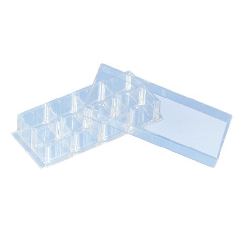 Nunc 154534 LabTek II Chamber Slide with Cover RS Glass Slide, Sterile