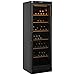 Tefcold CPV1380E - Enfriador de vino negro de 184 cm de altura, refrigerador de vino con rango de temperatura de 1 a 18 °C, iluminación LED, 118 botellas