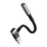 Leloco USB-C auf 3.5mm Kopfhörer-Adapter und Laden,2-in-1T-förmiges Aux Kopfhörer Adapter mit DAC-Chip Kompatibel mit iPhone 16/15 & Samsung Galaxy S23/S22 Silber