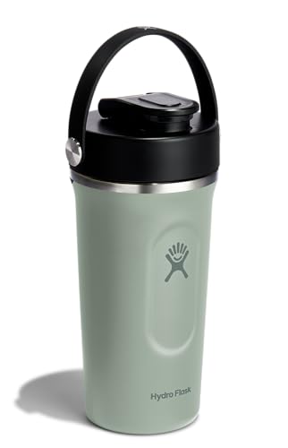 Image of Hydro Flask Shaker Bottle - Insulated Stainless Steel Gym Bottle for Pre Workout & Protein 24 Oz Agave Green