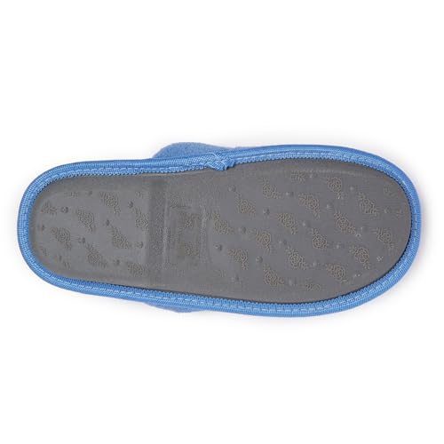 Image of Laura Ashley Ladies Embroidered Soft Terry Scuff Slipper