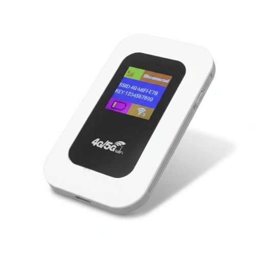 Punto de Acceso WiFi Móvil H806S, Enrutador WiFi Portátil 4G LTE 300Mbps con Ranura de Tarjeta SIM, Admite 10 Dispositivos, para Campistas, Autocaravanas y Viajes