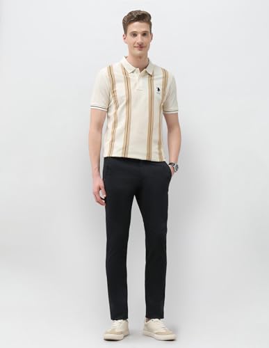 Image of U.s.Polo Association Men's Solid Twill Denver Slim fit Trousers